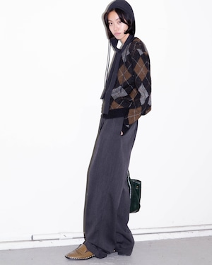 1990s Max Mara - tucked wide wool trousers