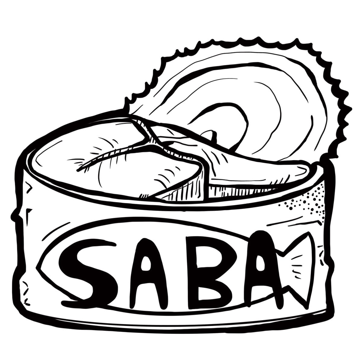 鯖の缶詰 おもしろTシャツ os83 食べ物 魚