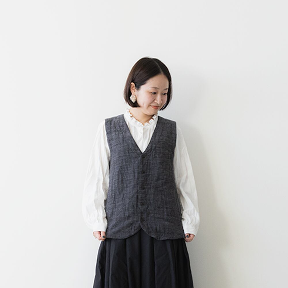 MidiUmi ウールブレンドベスト