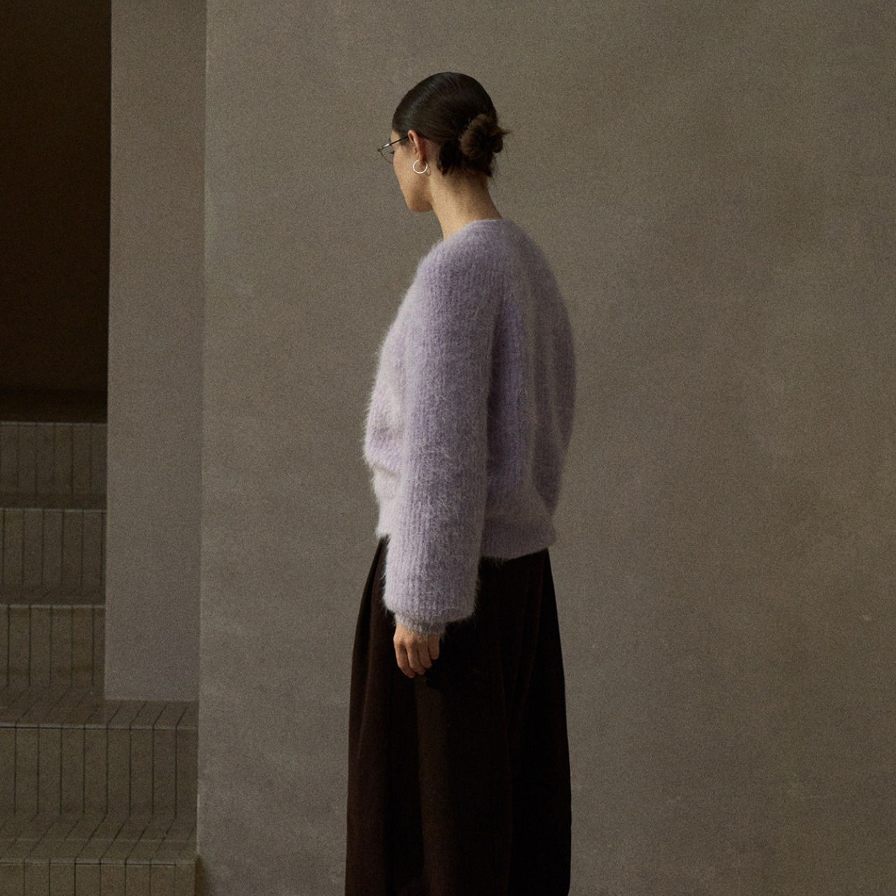 Soft Mohair V-Neck Cardigan T3911