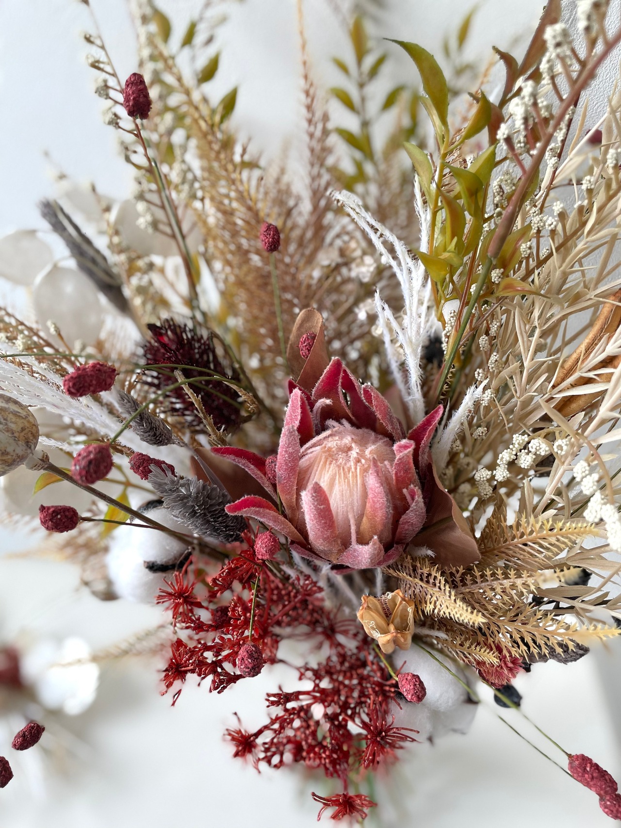 吾亦紅プロテアブーケ ブートニアセット ウェディングブーケ | atelier  