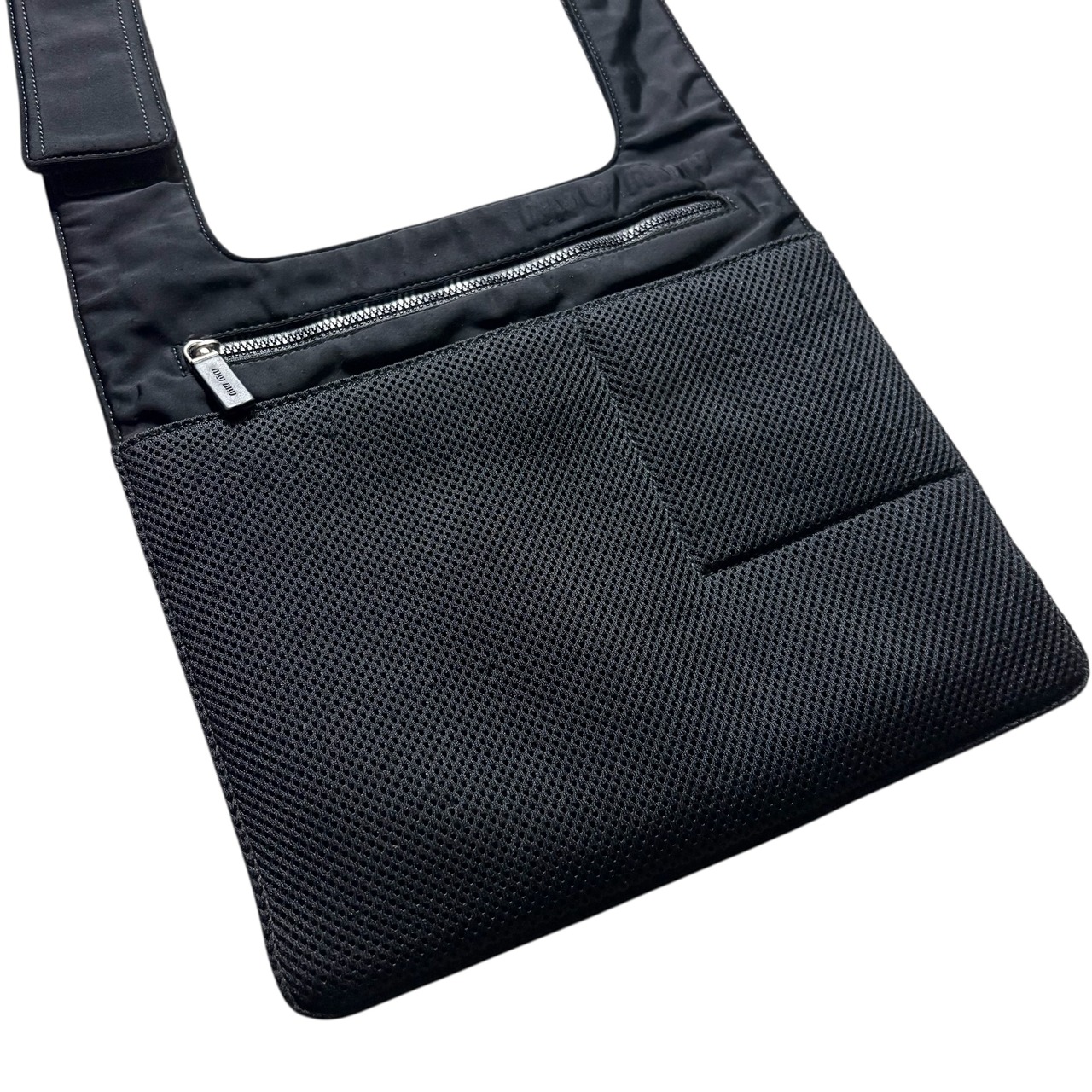 archive MIU MIU black mesh shoulder body bag