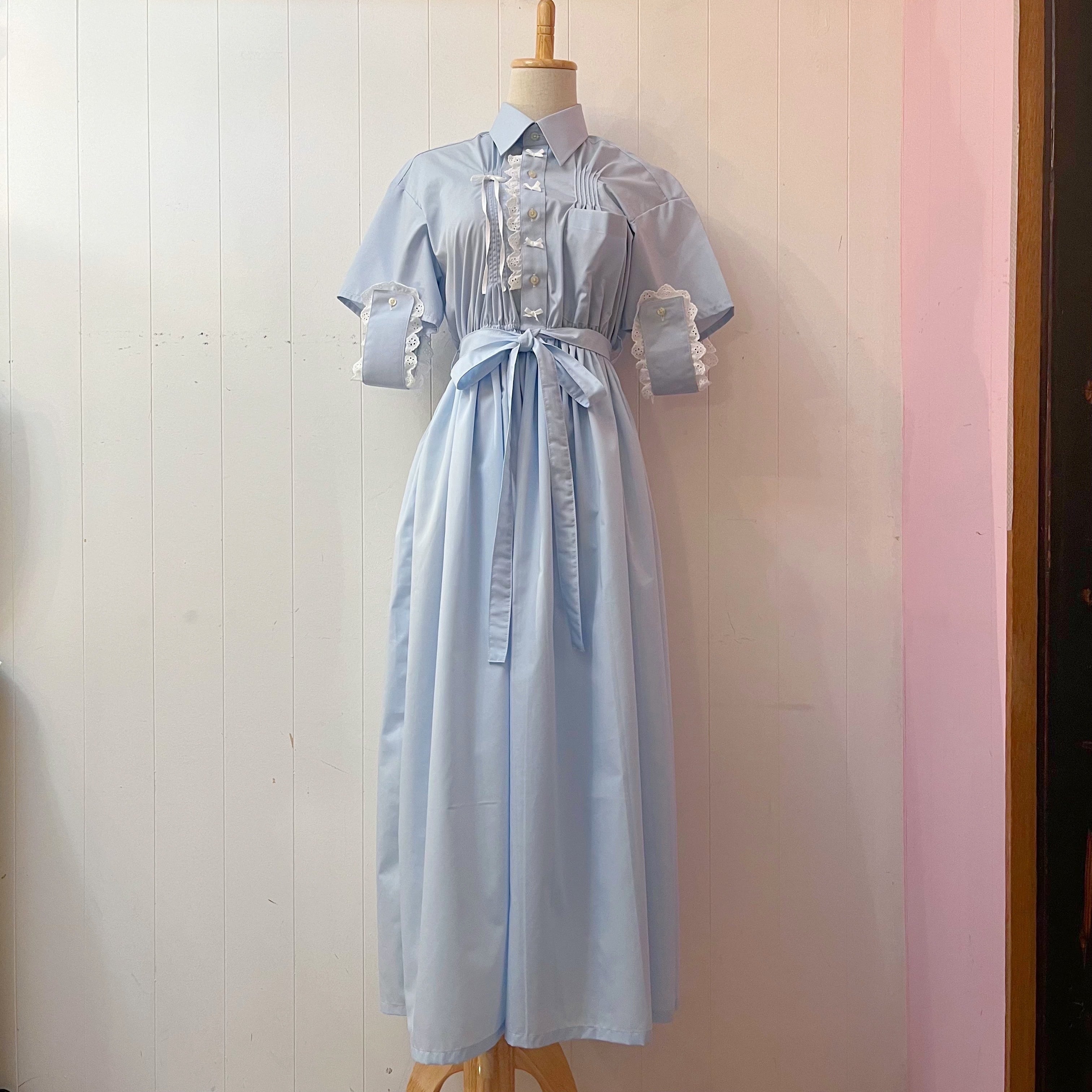 remake : pintuck stripe asymmetry shirt one-piece