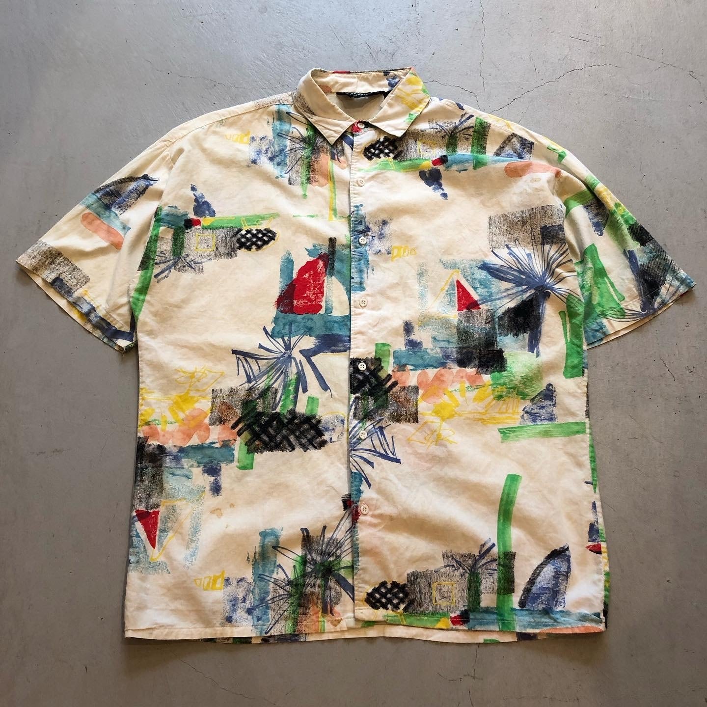 80s Hutspah cotton shirt【高円寺店】