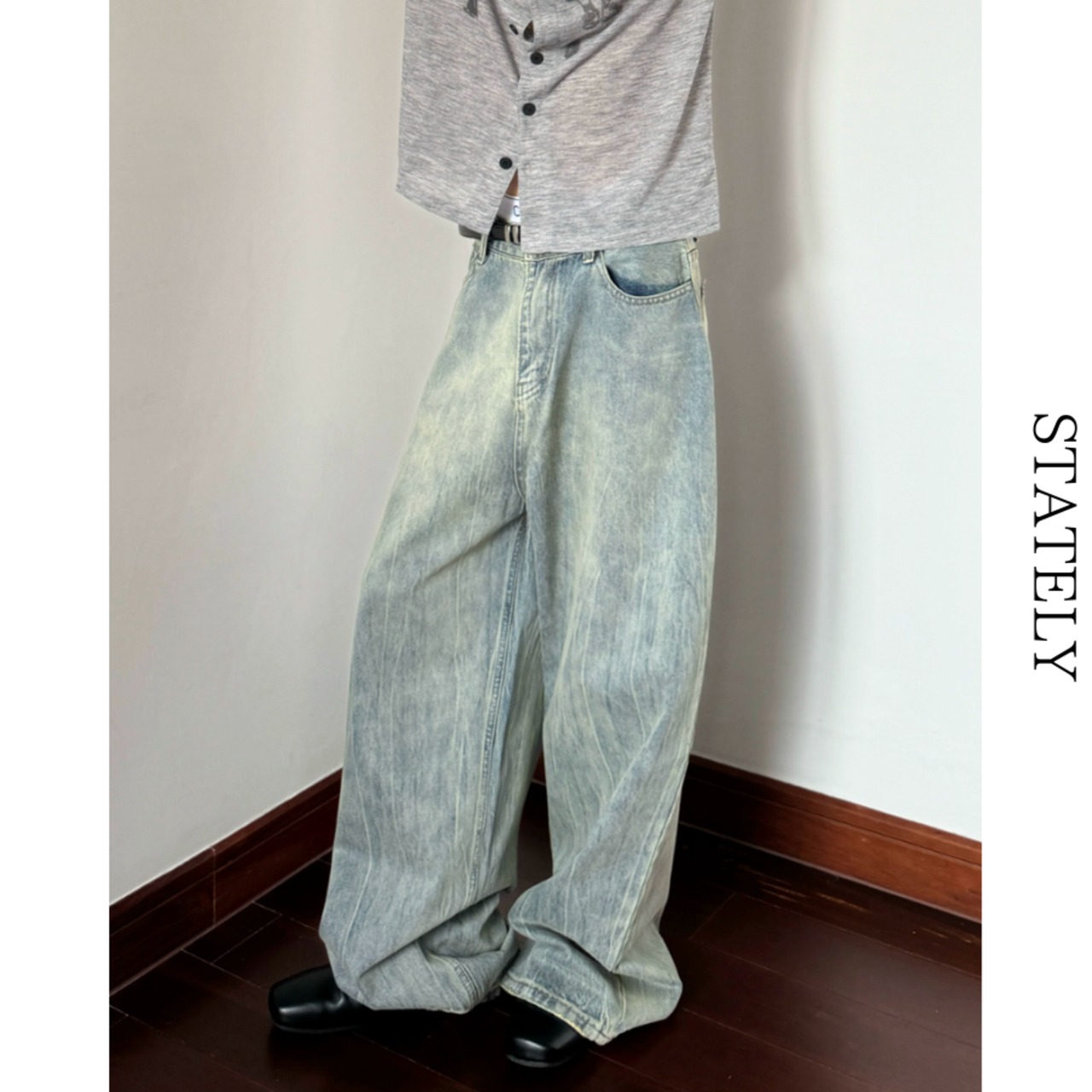 Vintage Mist Wide Denim_B120・画像3