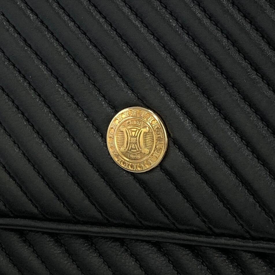 CELINE セリーヌ トリオンフ ブラゾン レザー バイアステッチ