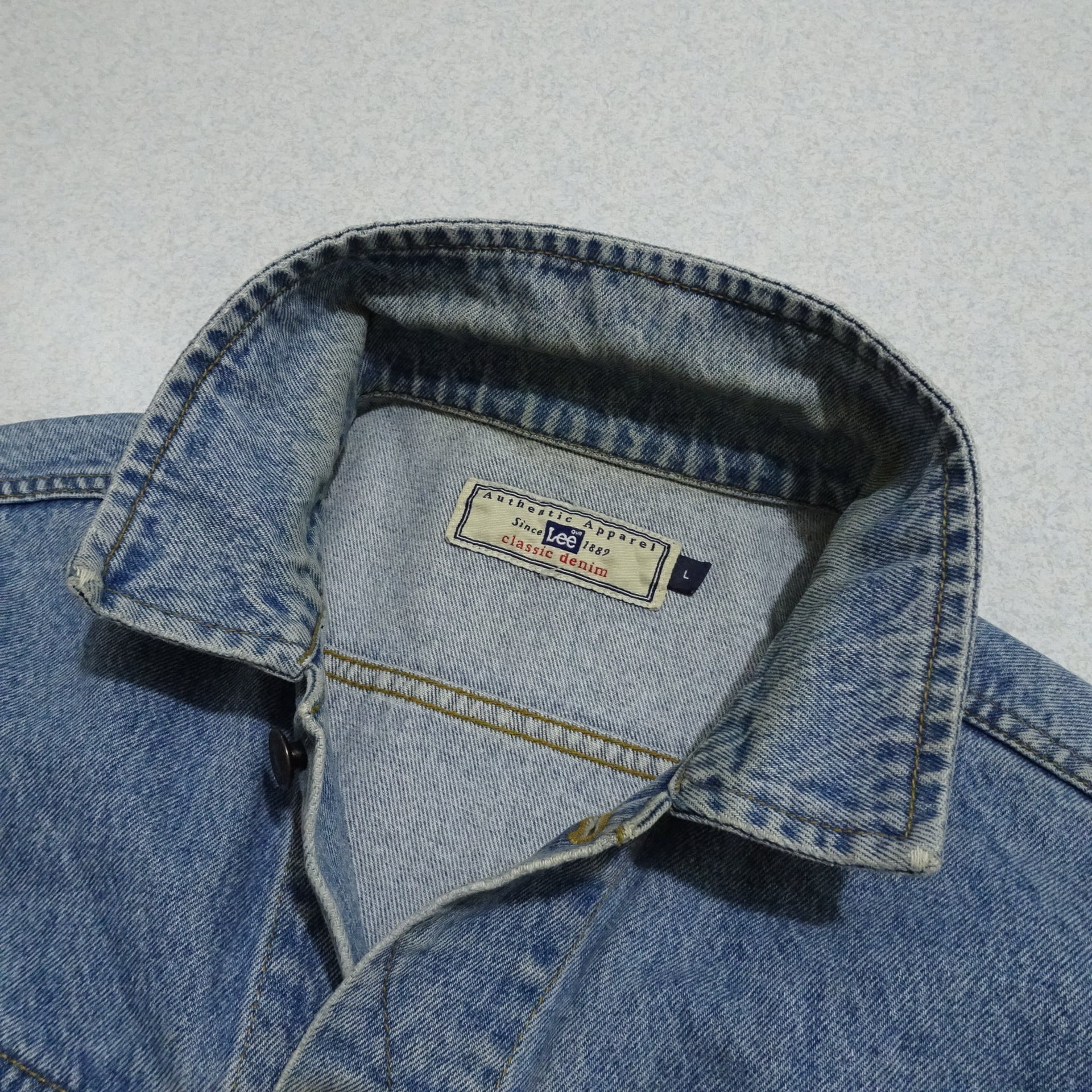 90s Lee ヴィンテージ USA古着 デニムジャケット 刺繍 イーグル XL 90s- Lee リー デニムジャケット クラシックデニム テキーラ 背面刺繍