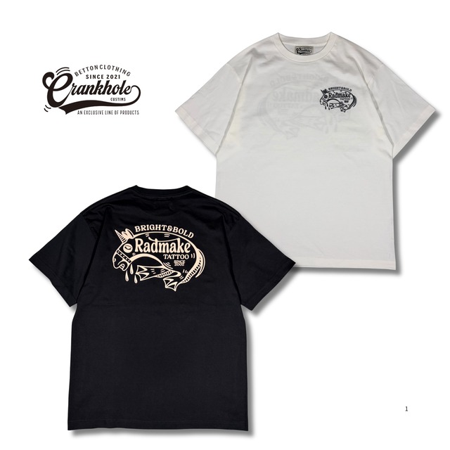 CRANK HOLE クランクホール / RADMAKE TATTOO 半袖Tシャツ「ユニコーン」