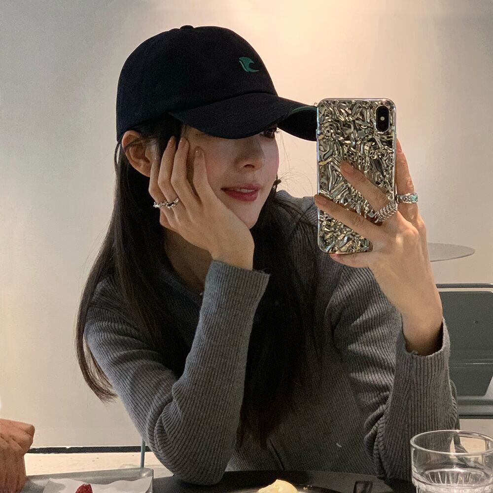 スプリングサマー刺繍キャップ カジュアルブラック 帽子 春物 夏物 ブラック・アイド・ピーズ28283299179