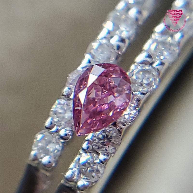 0.032 ct Fancy Vivid Purplish Pink SI1 天然 ピンク ダイヤモンド