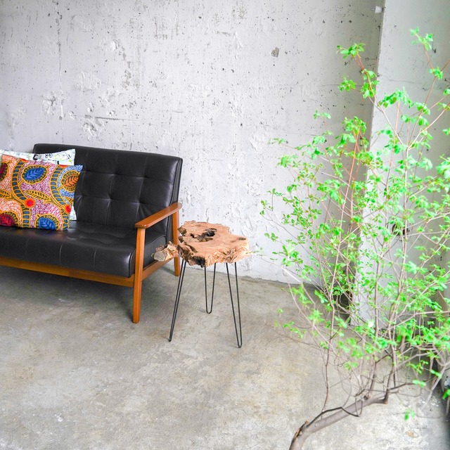 けやきの変木 輪切りのローテーブル