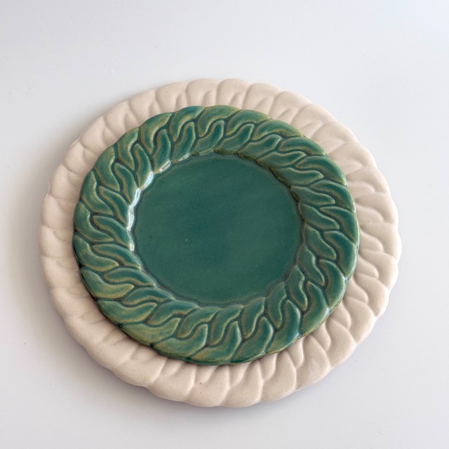 NAOKO HATA CERAMICS  Chain dish- L-white