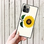 iPhoneケース ひまわり 北欧レトロポップ｜ミッドセンチュリー風花柄 NOR069