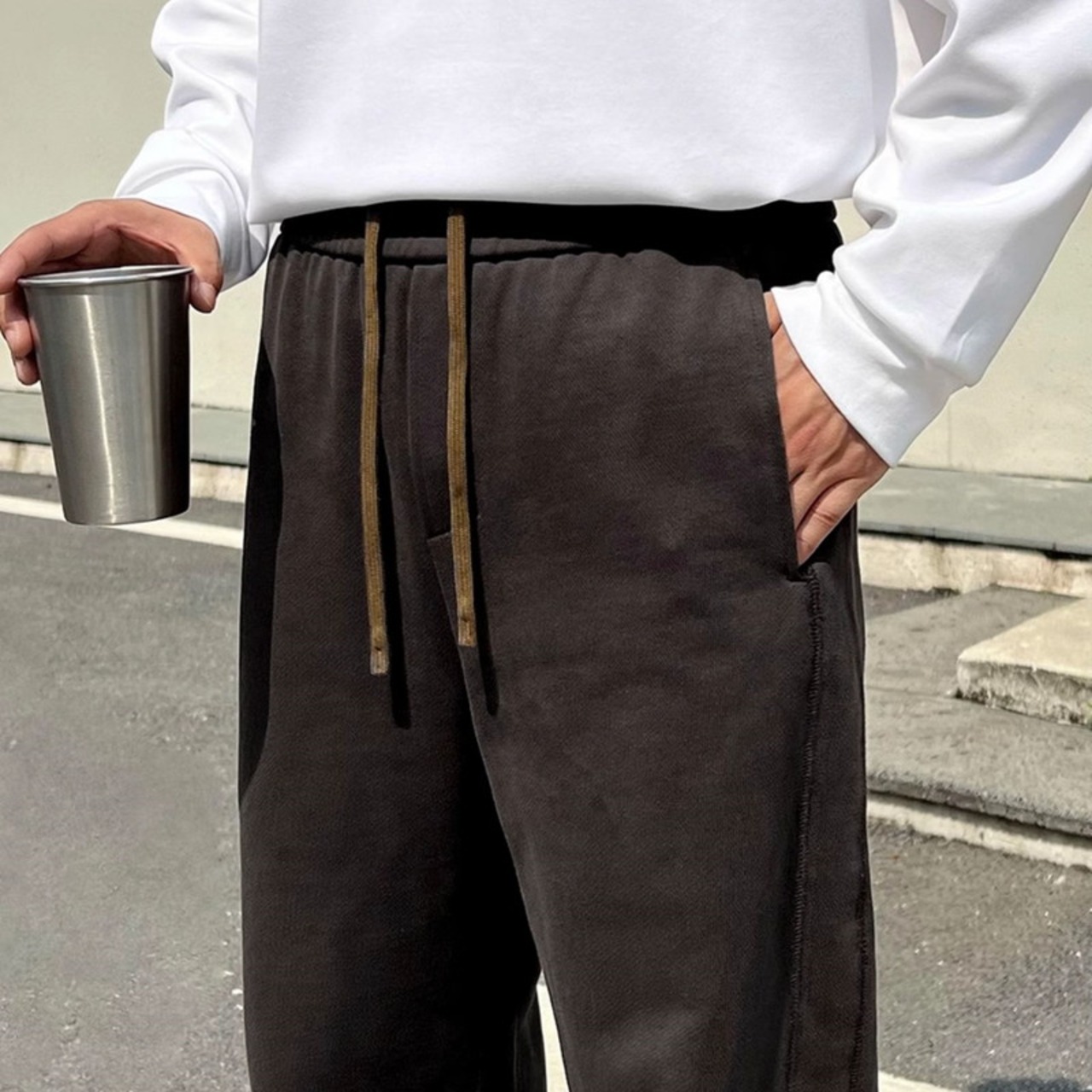 厚手コットンルーズパンツ　903