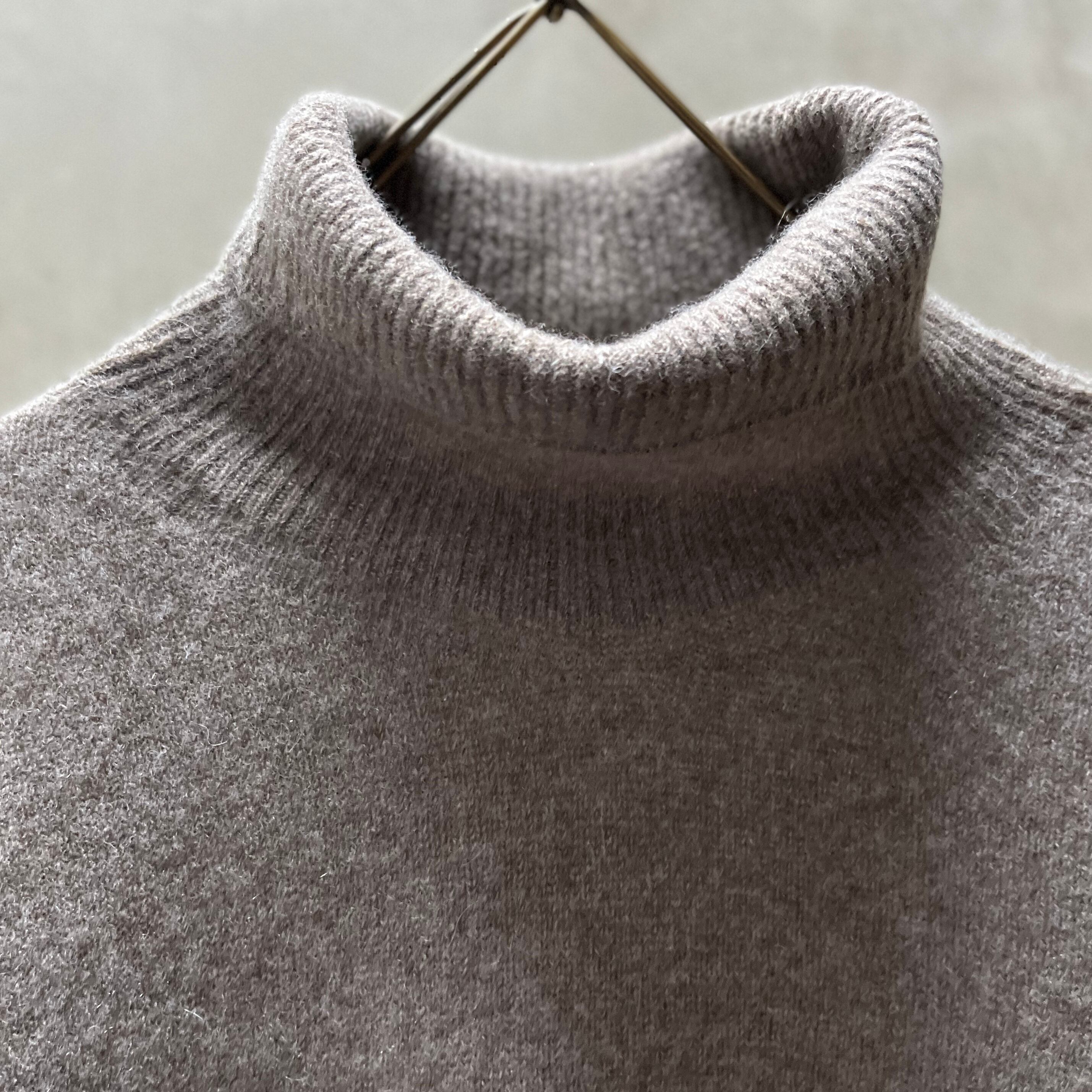 MITTAN KN-22 カシミヤタートルセーター 茶 | Routes*Roots