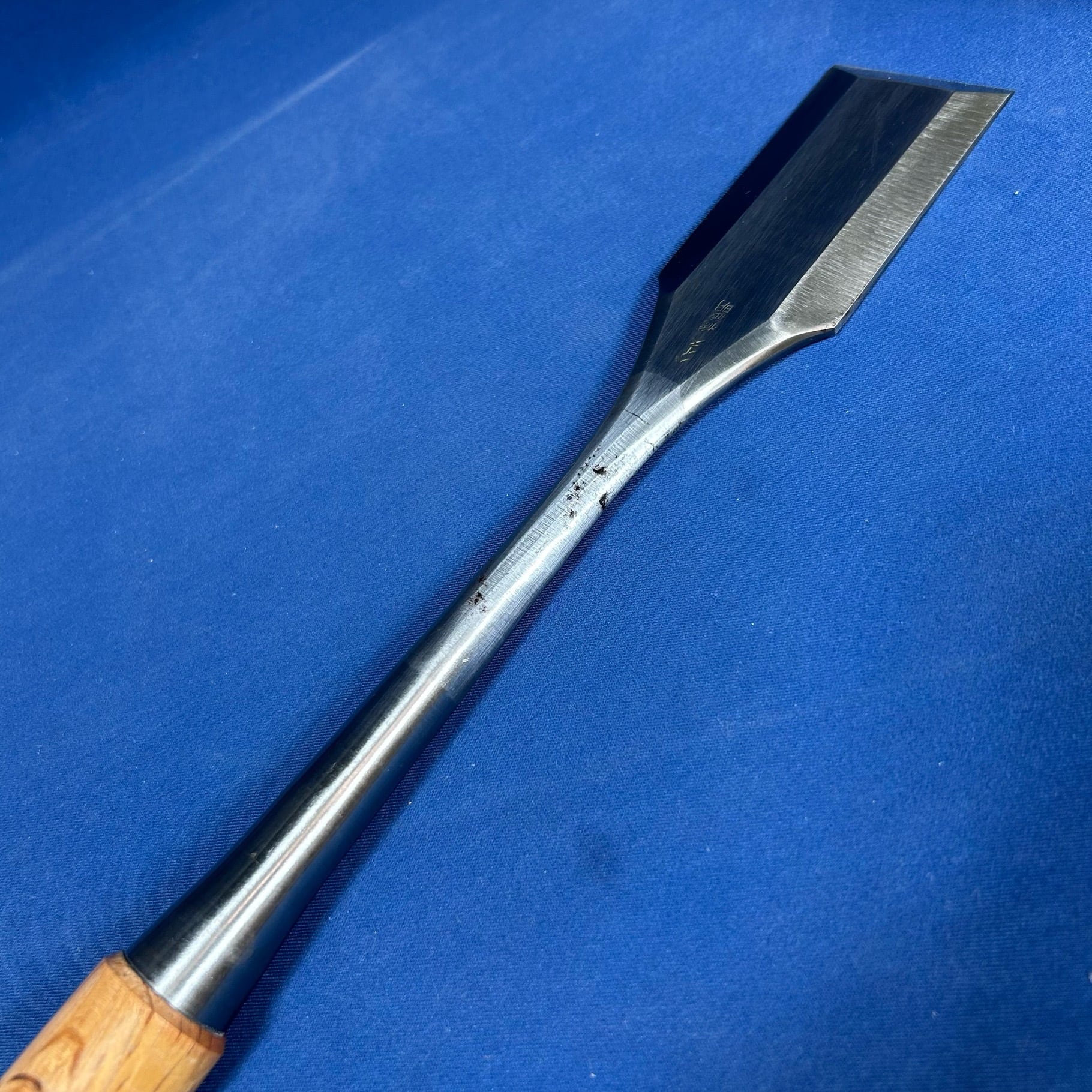 突き鑿 橘敏明 本突き鑿(薄鑿) ダメ切 三ツ裏 寸六/48mm【中古買取/長期保管品