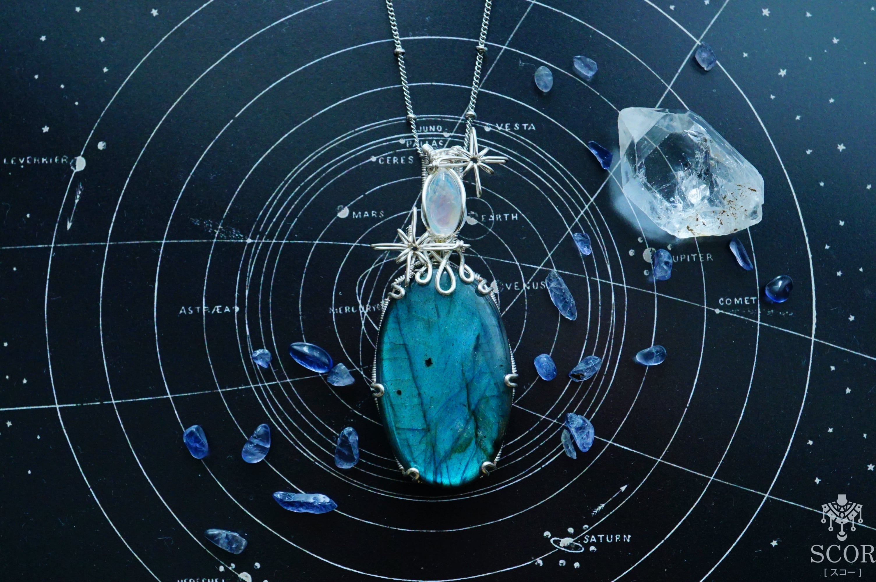 Two stars - モルフォブルーの星・月暈色の星 (pt131-lr-s