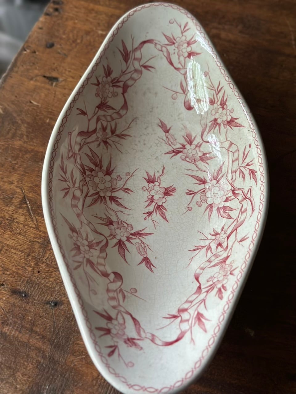 リボンとサンザシのラヴィエ Sarreguemines EPINE | Brocante de La