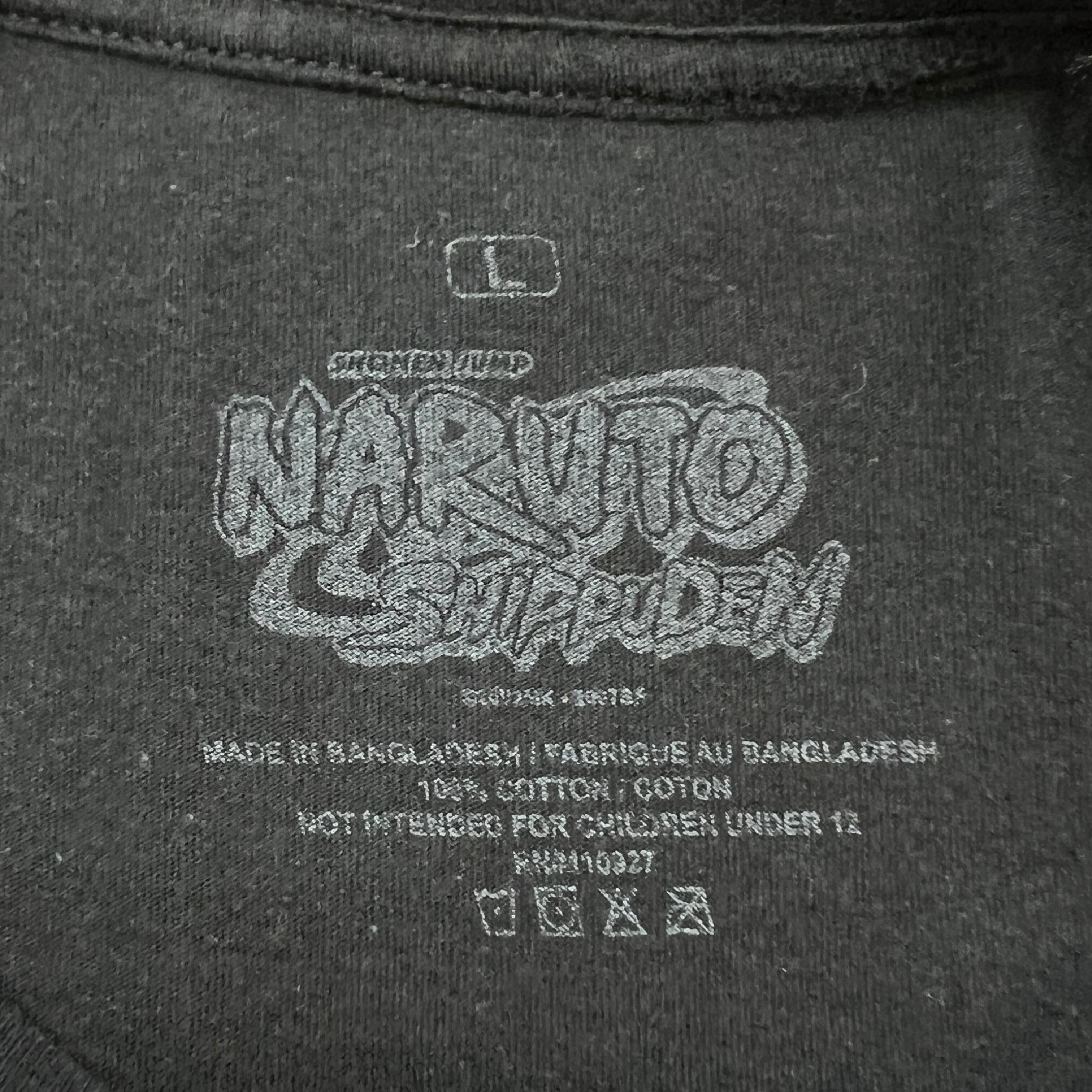 NARUTO SHIPPUDEN NARUTO VS SASUKE printed T-shirt Anime Tee 古着 