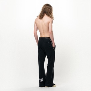 【KAMIYA】"""Girl Patch"" Bootcut Sweat Pants T/C"