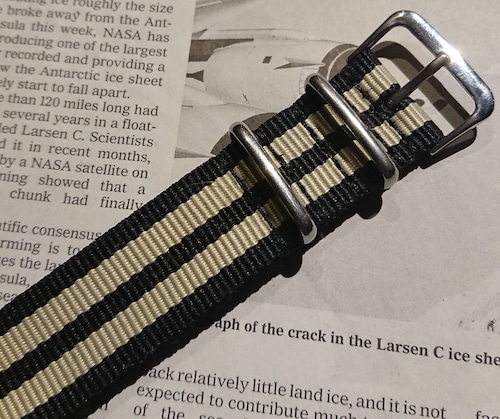 NATO strap　22ｍｍ　タイプⅡ　beige×black