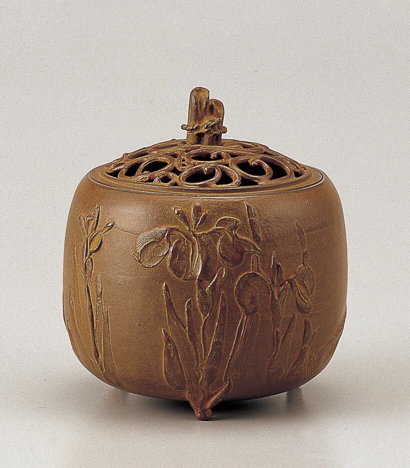 杜若(かきつばた)文香炉 名取川雅司作