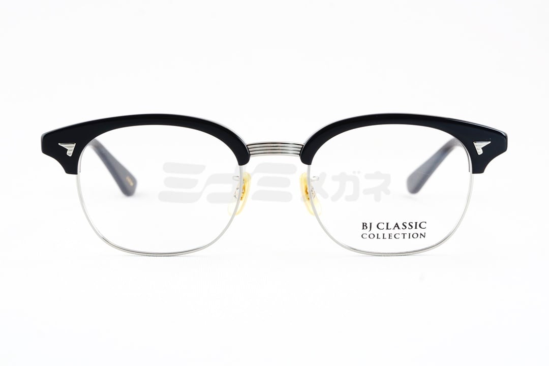 ヴィンテージ サーモントブロー ブラック シルバー チタン メガネ 494 BJ CLASSIC メガネ S-702 C-1-2 サーモント ブロー チタン クラシカル