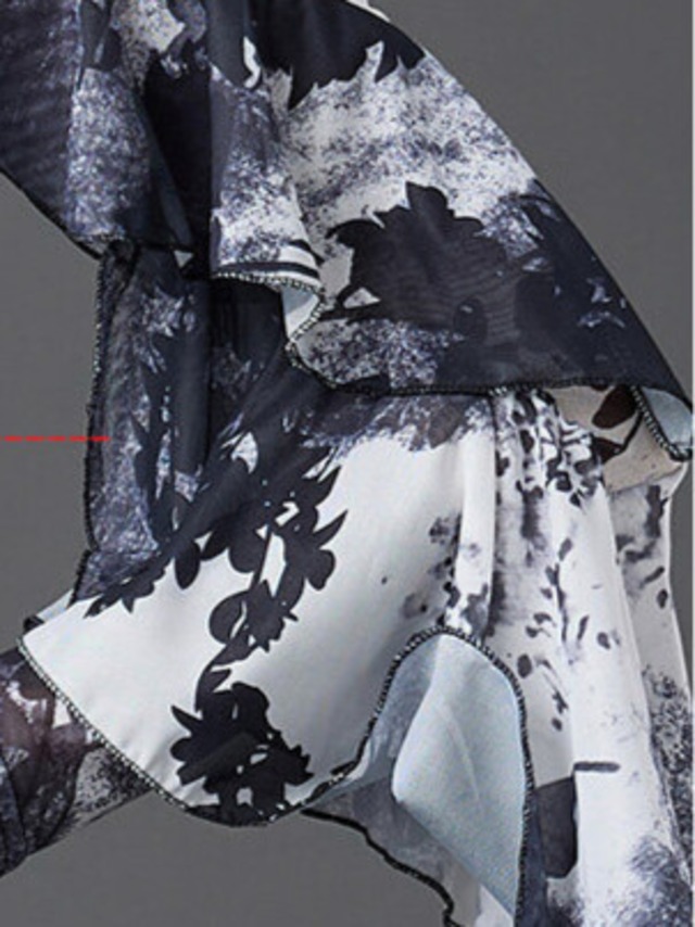 Vネック フレアスリーブ フリル  トップス （レオタードタイプ）　 ds1471