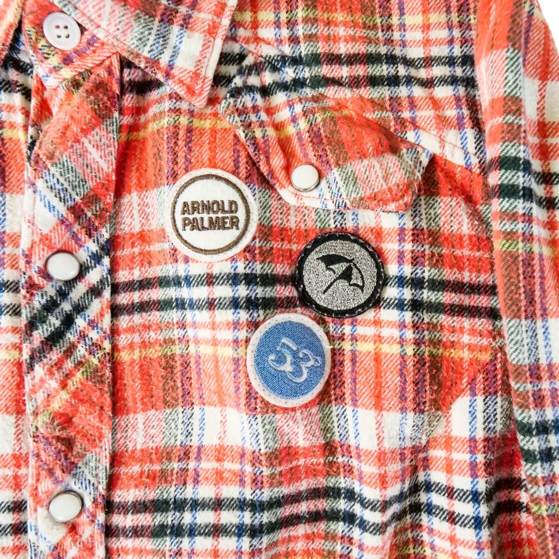 Arnold palmer アーノルドパーマー チェック柄 ネルシャツ オレンジ  