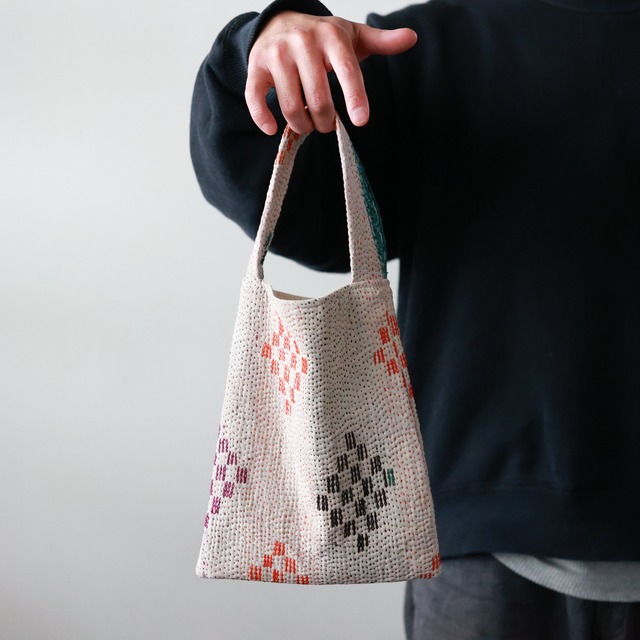 Hagi / Vintage Quilt - One Handle Bag - S #133