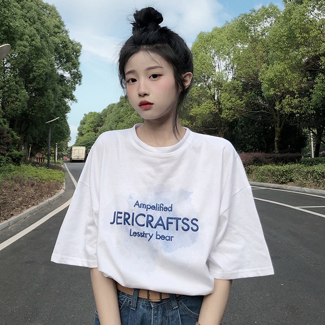 Tシャツ サマールーズレッドホワイトトップス 大人ガーリー スウィート キュート カジュアル 夏物 misskkl93632151415