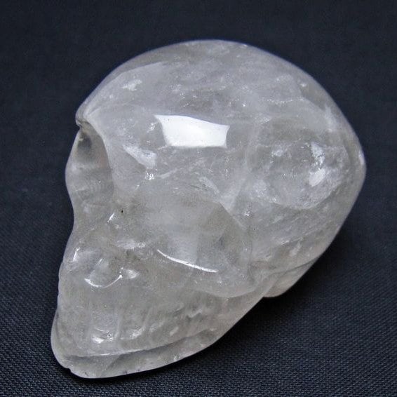 水晶 ドクロ スカル 置物 一点物 145-1830