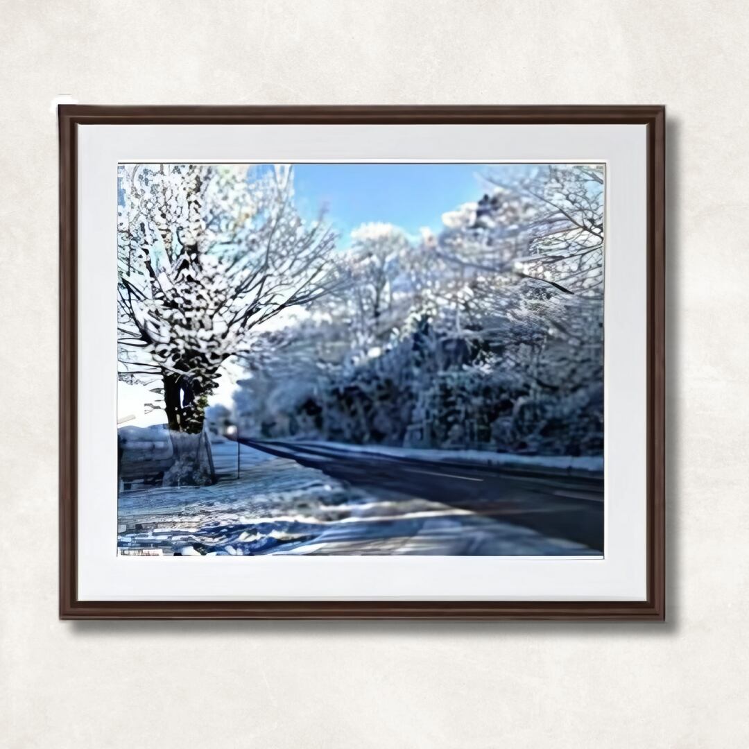 オリジナル絵画 - 冬の樹木 Mサイズ | 手描き油絵 壁掛けアート 風景画