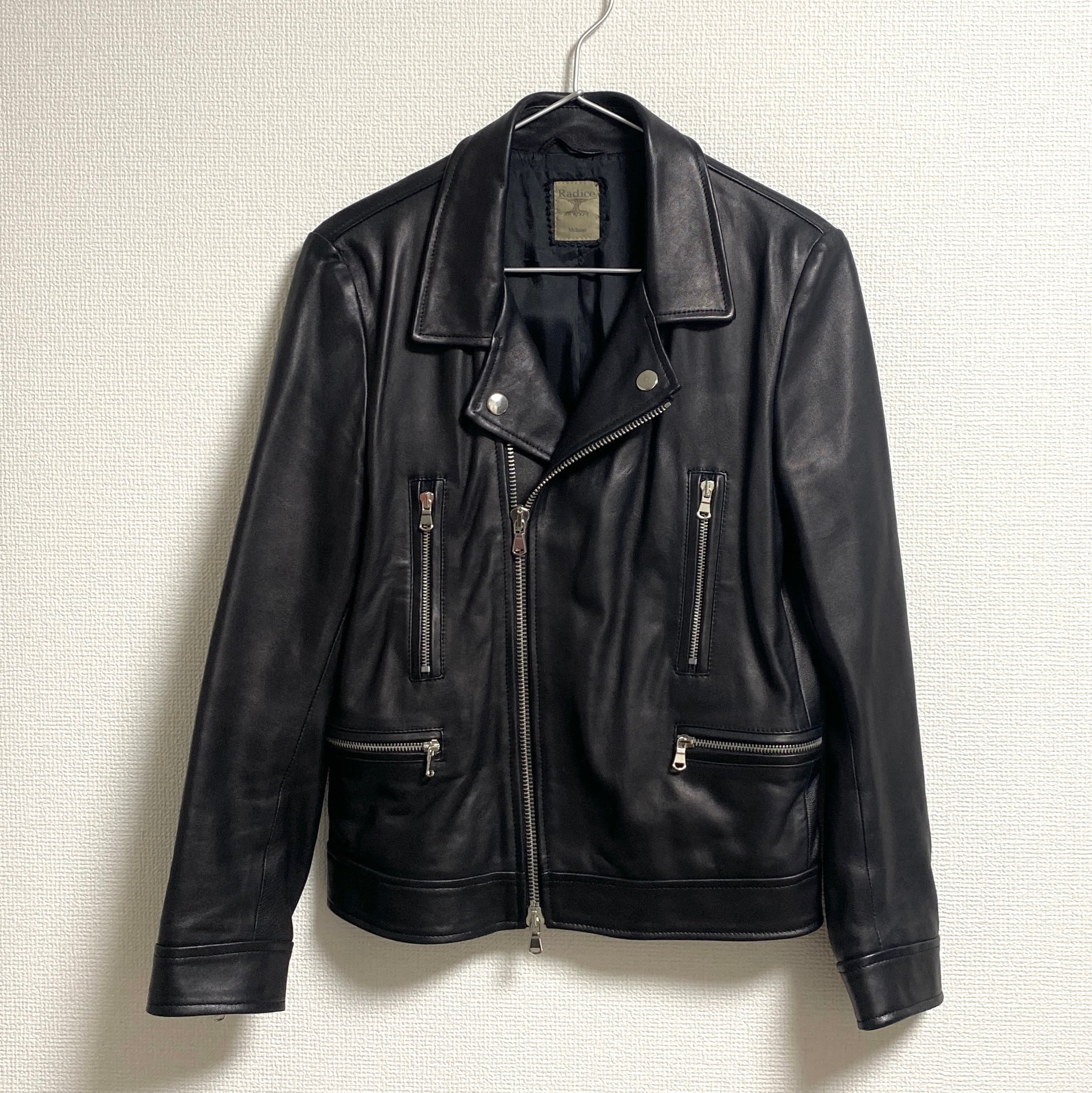 ラディーチェ Radice ダブルライダース Black 44 ラムレザー ラディーチェ Radice ダブルライダース Black 44 ラムレザー