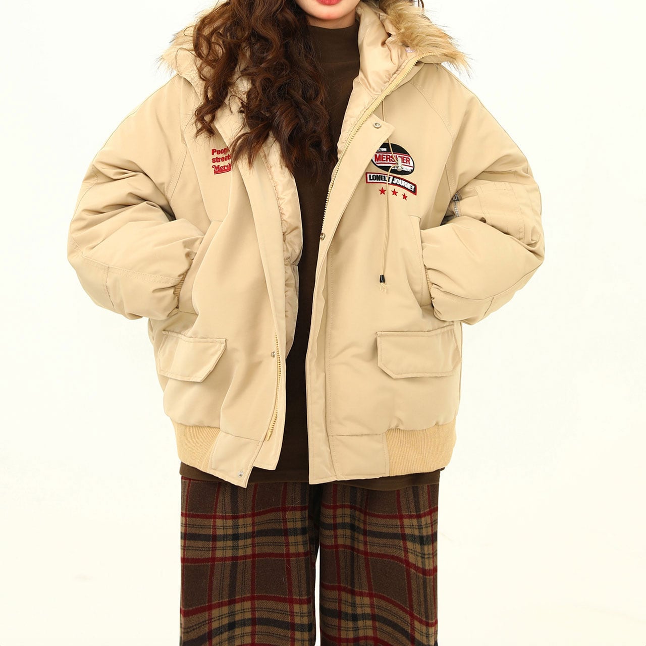 カレッジワッペンボリュームジャケット R01111