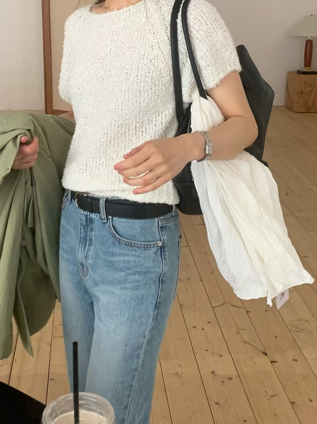 (予約) taffeta / Heart boucle knit 3color