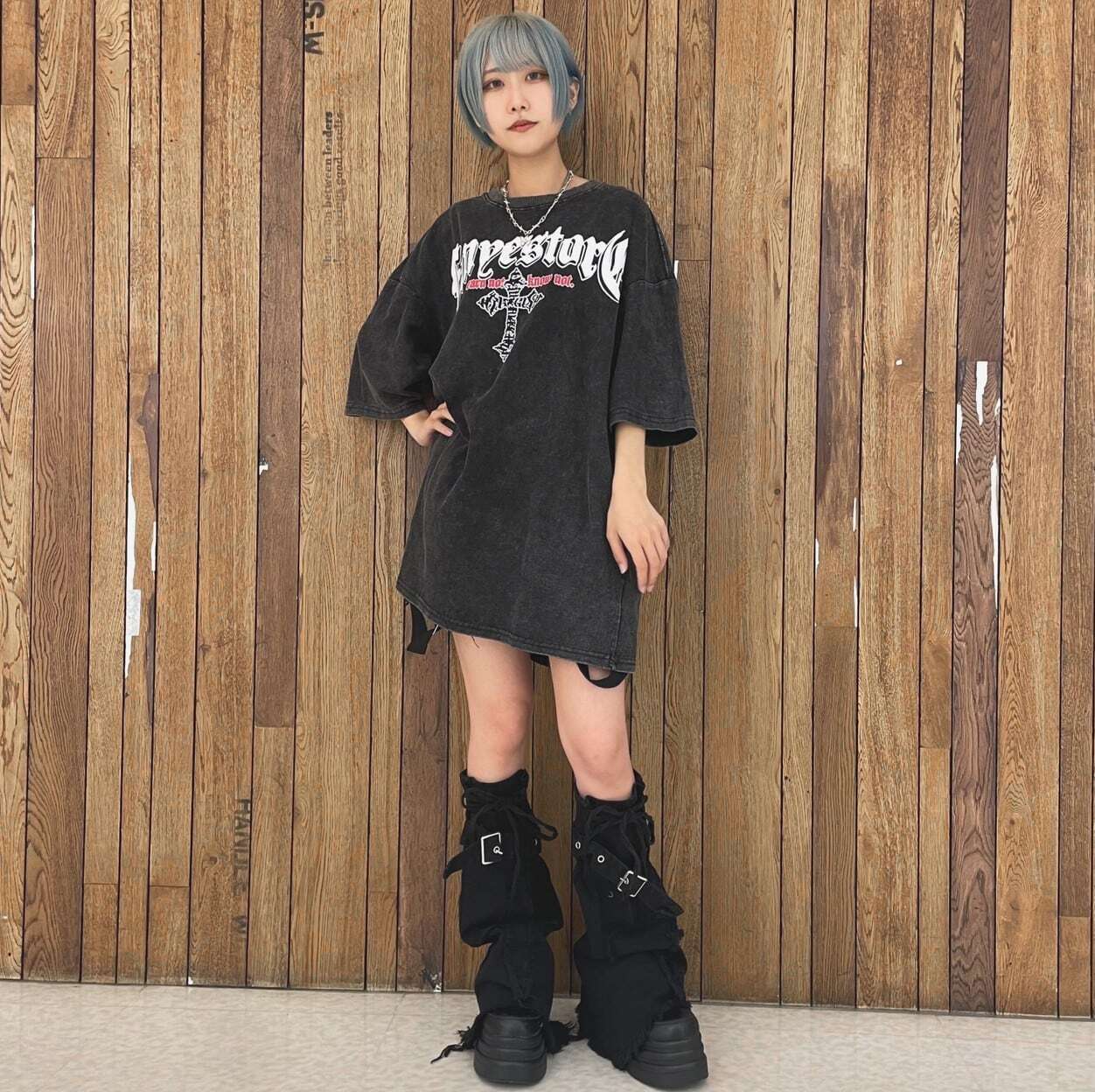 ベルトダメージクロス レッグウォーマー | VOLCAN&APHRODITE