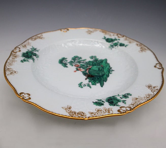 マイセン Meissen グリーンワトー 皿 プレート アンティーク