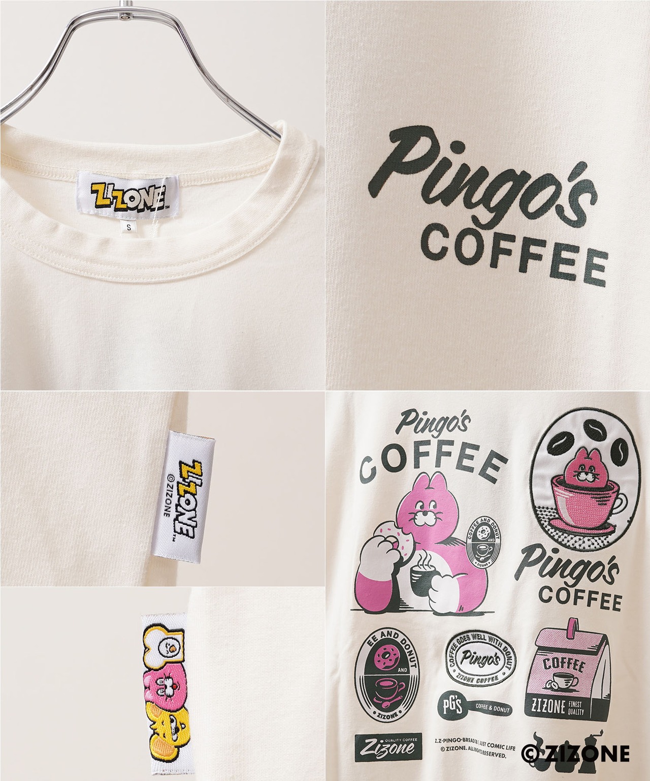 ◆ZIZONE Pingo Coffee Tee◆gt-zi6385
