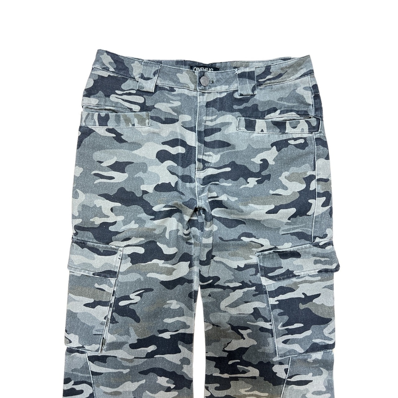 CAMO bootcut flare low waist cargo pants | MEGAJOULE