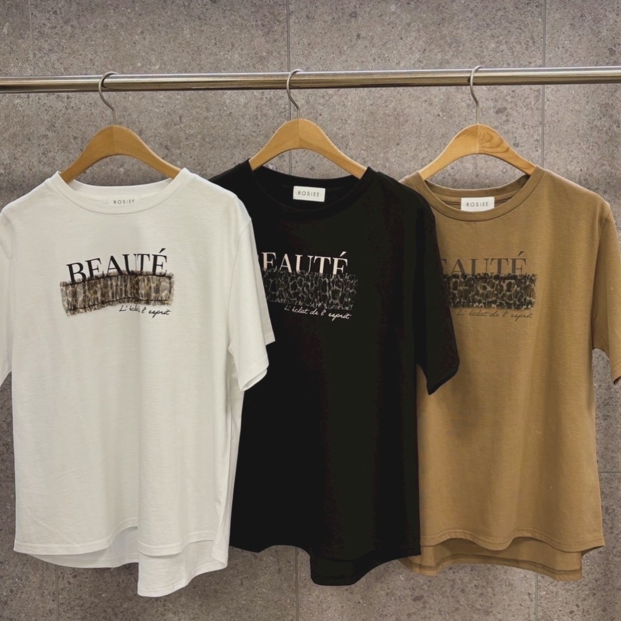 ロージー  Rosiee レオパードチュール重ねTシャツ