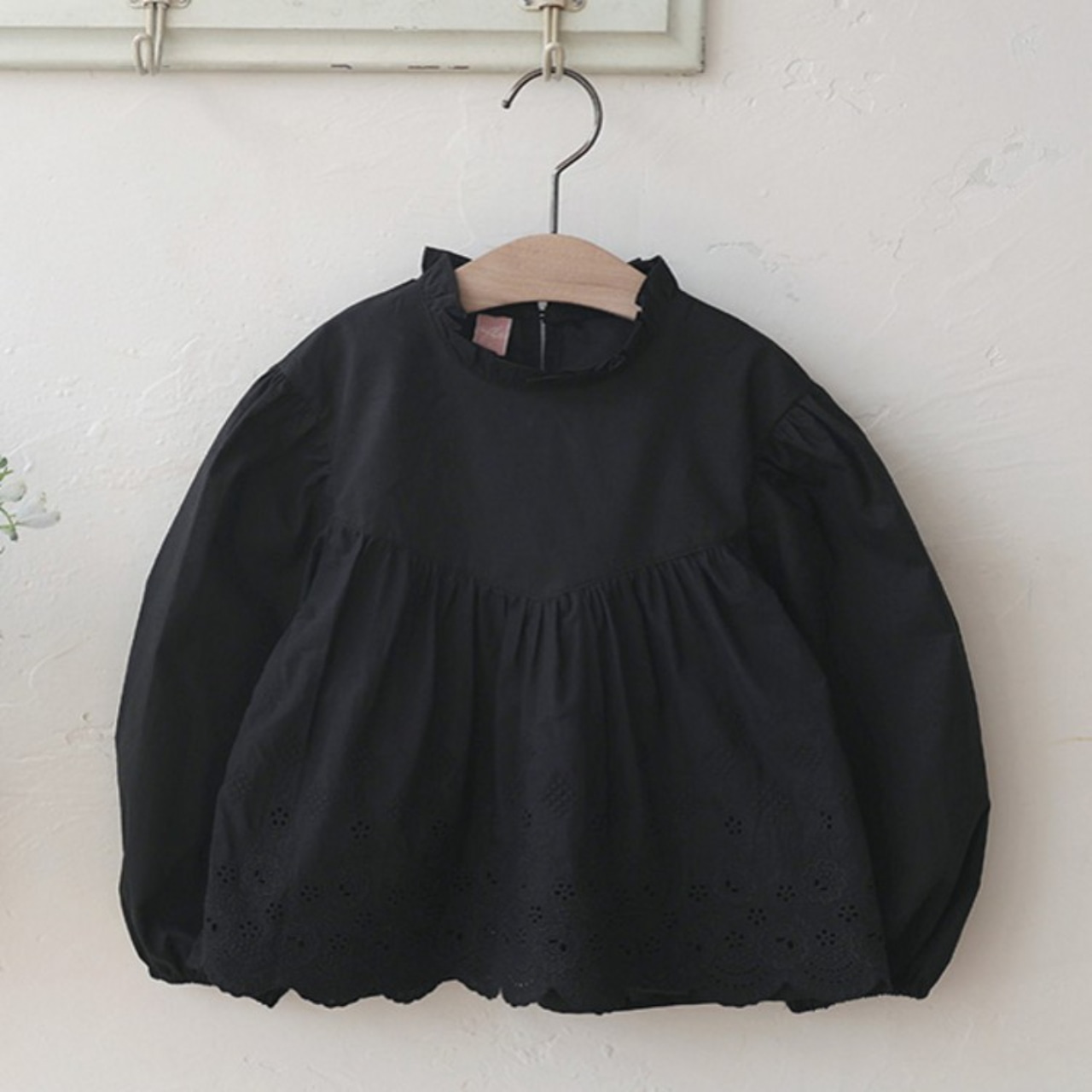 秋フリルレー長袖スブラウス