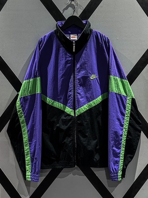 【X VINTAGE】"90's" "NIKE" Multiple Coloring Loose Nylon Track Jacket