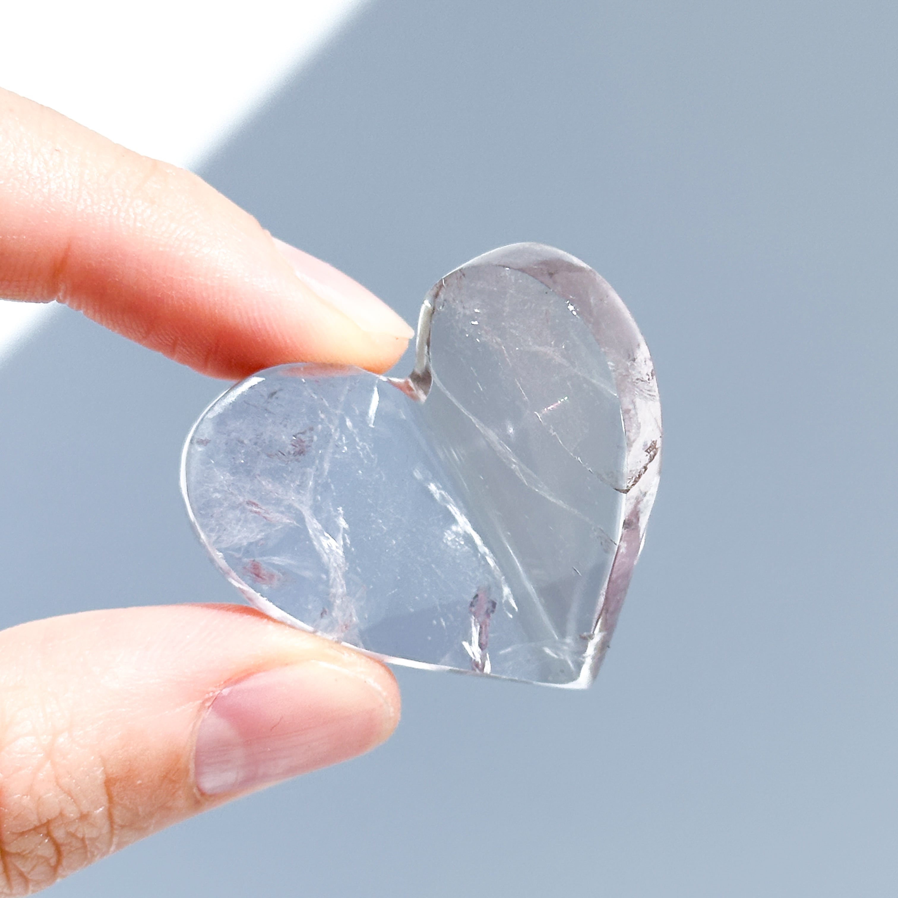 アメジスト 3Dハート 03♡Amethyst heart ♡天然石・鉱物