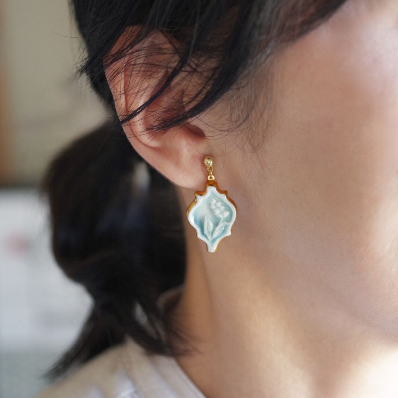 ランタン すずらん ピアス・イヤリング