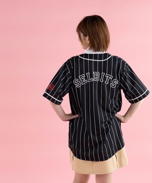 PINSTRIPE SWING SHIRT ”black”
