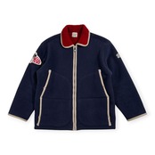 SINA COVA シナコバ ジップアップ フリース ジャケット サイズ LL /ネイビー×レッド/メンズ