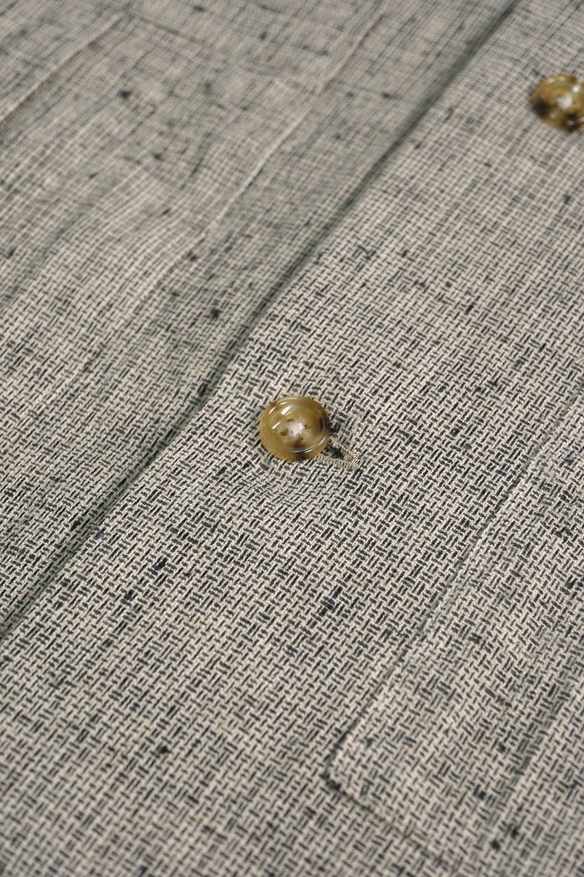 Nepped Check Open Collar Shirt