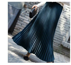 ★送料無料★フリ－☆シフォンロングプリ－ツスカ－ト(SKN9419)