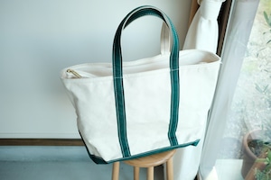 LLBEAN BOAT AND TOTE 80s~ "green" L ZIP